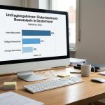 Statistiken zur Bekanntheit von Glutenunverträglichkeit auf einem Computerbildschirm