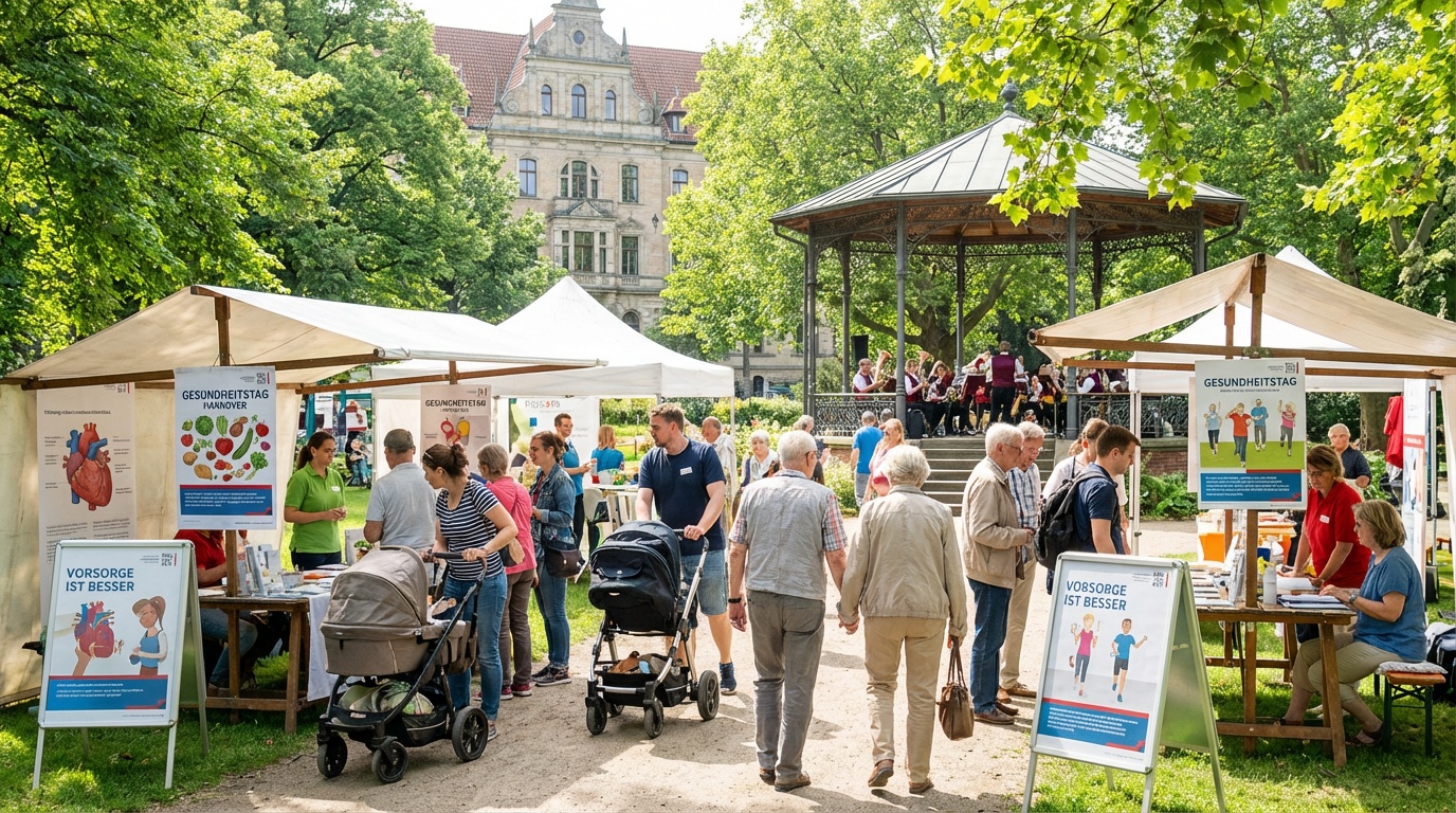 Menschen bei der Welt-Zöliakie-Tag Veranstaltung in Hannover 2013 im Park