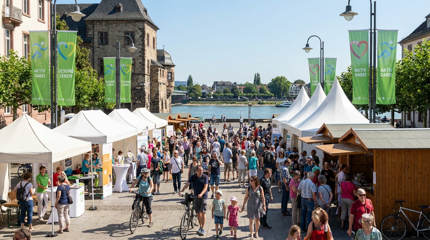 Veranstaltung zum Welt-Zöliakie-Tag 2018 in Ludwigshafen am Rhein - Besucher an Ständen