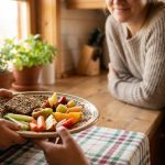 Kinderhände halten einen Teller mit glutenfreiem Essen - Zöliakie bei Kindern erkennen und diagnostizieren